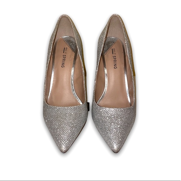 Call it spring silver pumps - worn once - Picture 1 of 3